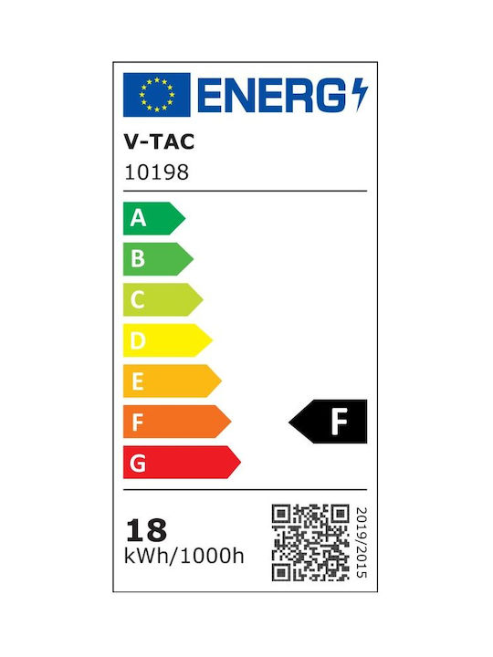 V-TAC Plafonieră de Exterior cu LED Integrat în Culoare Alb 10198