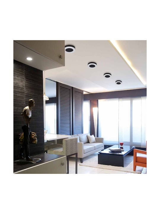 Vivalux Waterproof Outdoor Ceiling Light with Integrated LED in Black Color VIV004748