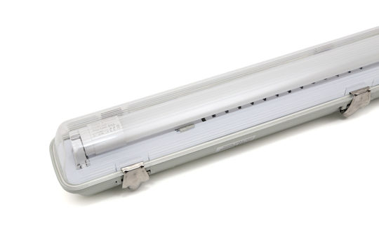 Evivak Lichtleiste Außenbereich mit 1 Platz für LED-Lampe T8 120cm