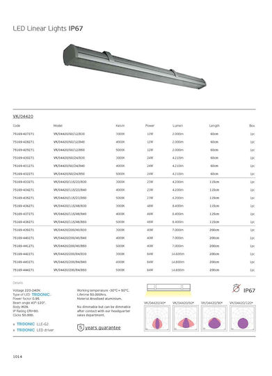 VK Lighting Осветително тяло За външна употреба 40W 200бр
