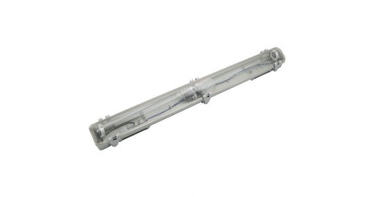 Adeleq Lichtleiste Außenbereich mit 1 Platz für LED-Lampe T8 60cm