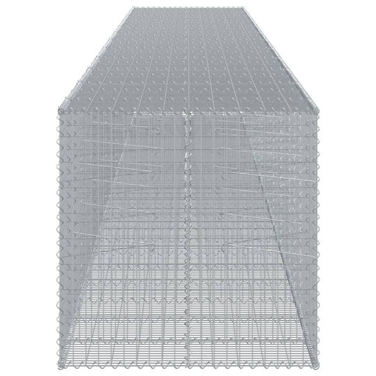 vidaXL Кутия Gabin за Ограда на Градина от Стомана 100x100бр 1бр Сребрист