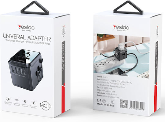 Yesido MC10 Universal Plug Adapter
