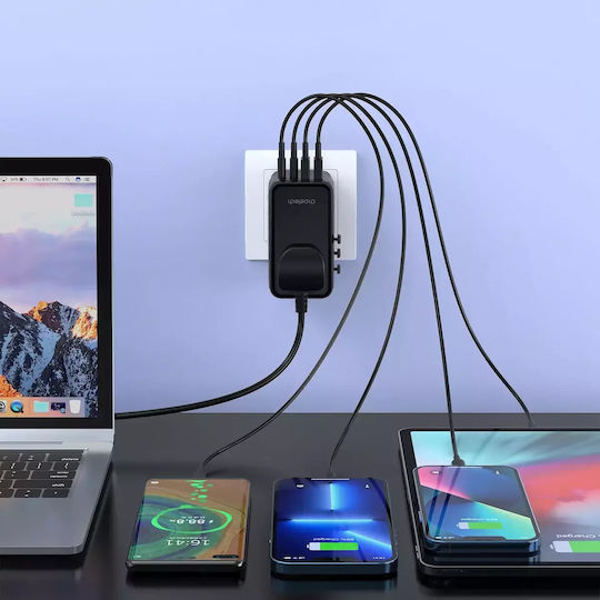 Choetech Αντάπτορας Πρίζας σε Universal με 4 Θύρες USB