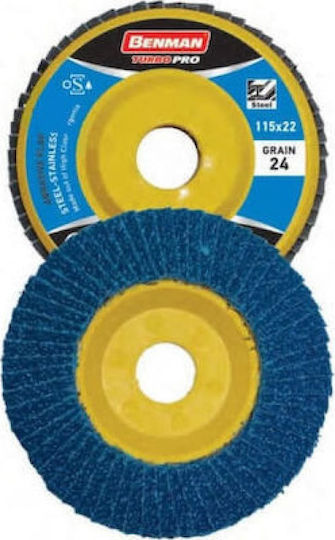 Benman Flap Disc with Plastic Base G60 Grinding Disc Metal 115mm