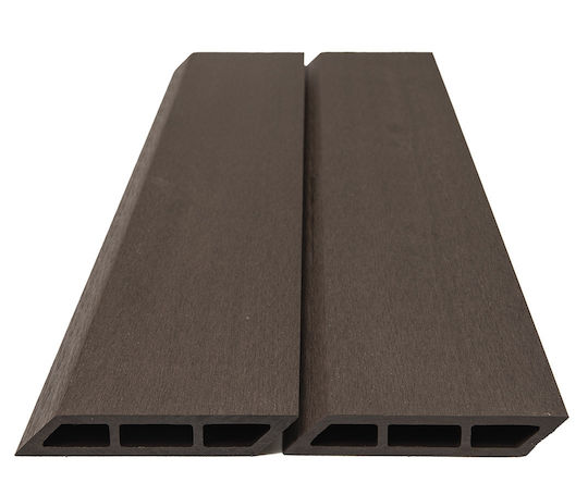 Newplan Gartenzaunmaterial aus WPC 12x12cm 1Stück Brown