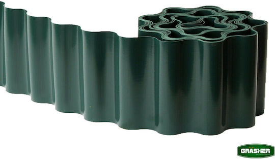 Grasher Plastic Garden Border in Green Color 20cm x 9.0m