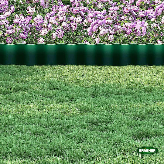 Grasher Plastic Garden Border in Green Color 20cm x 9.0m