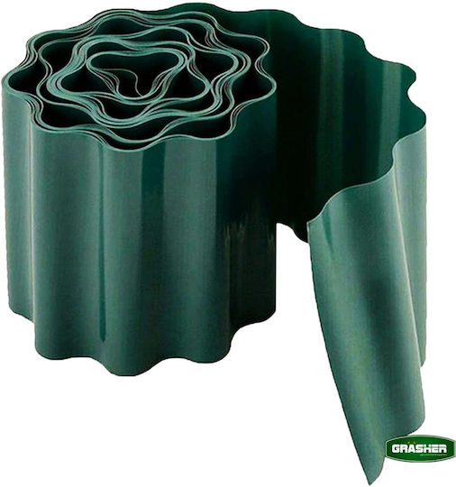 Grasher Plastic Garden Border in Green Color 15cm x 9.0m