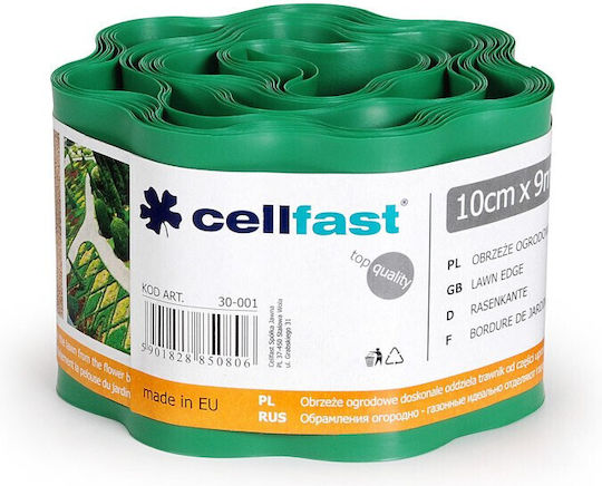 Cellfast Πλαστική Μπορντούρα Κήπου σε Πράσινο Χρώμα 20cm x 9m