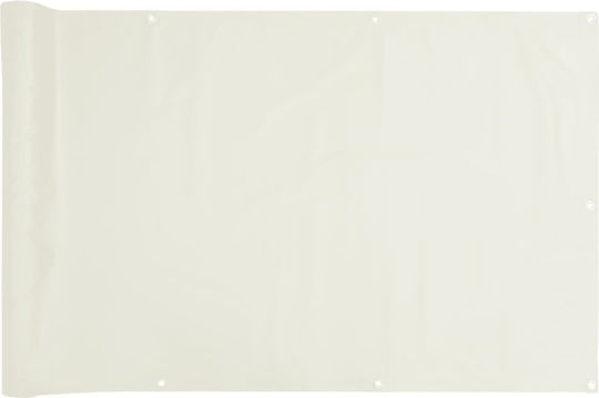 vidaXL Sonnensegel Weiß auf Rolle Mit Hoop & mit PVC-Beschichtung 0.75x5m