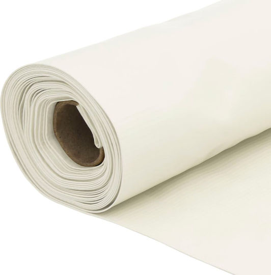 vidaXL Sonnensegel Weiß auf Rolle Mit Hoop & mit PVC-Beschichtung 0.75x5m