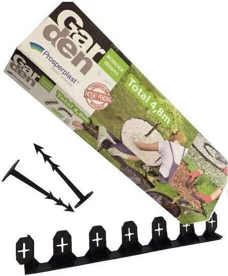 Prosperplast Plastic Garden Border in Black Color 4.5cm x 4.8m
