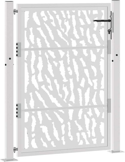 Vidaxl Πύλη Κήπου 105x130 Cm Διαβρωμένο Χάλυβα Σχεδιασμό Ίχνους Καφέ
