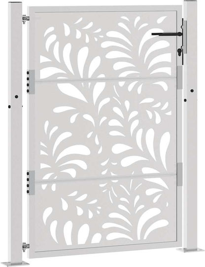 Vidaxl Poartă de Grădină 105x130 cm Design Ondulat din Oțel Maro