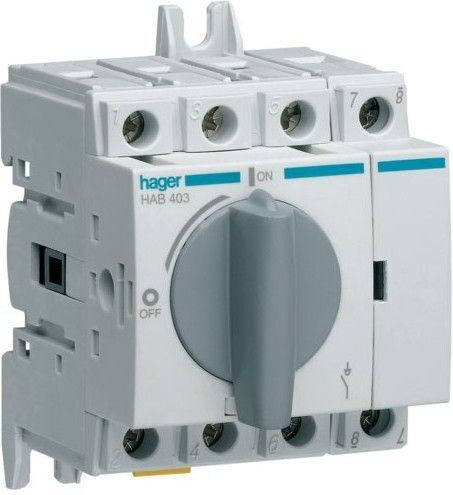 Hager Vierpolig Umstellung Schienenumschalter 4P 100Α 800V 100A