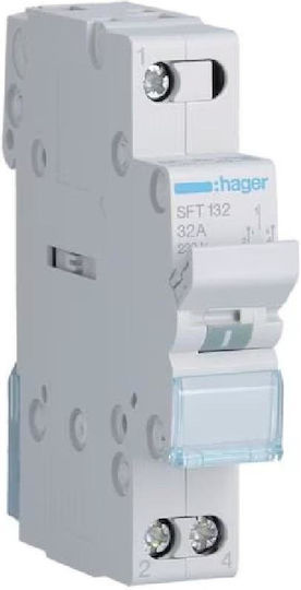 Hager 1-Pole General Use Panel Push Button Switch 32A