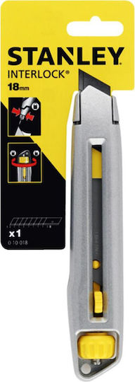 Stanley 18mm Metal Wide Snap-Off Blade Utility Knife 0-10-018