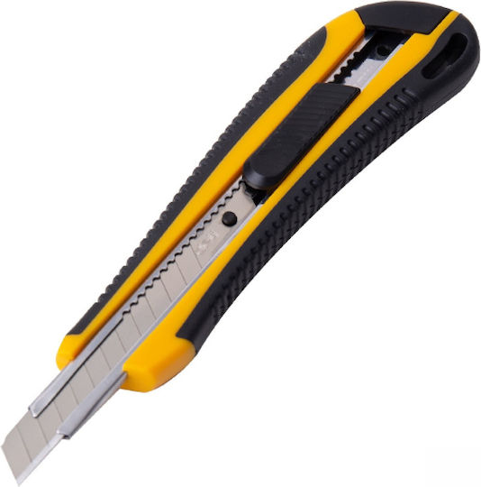 Deli Folding Knife with Blade Width 9mm Yellow