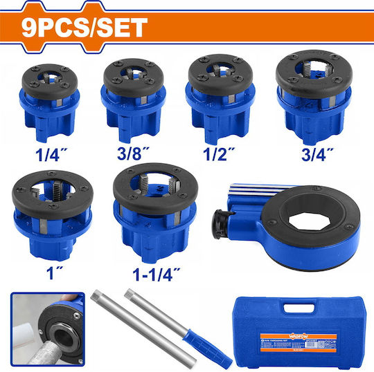 Wadfow WJK1D61 Dies 1/4" 9pcs
