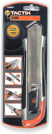 Tactix Faltschneider Teppich mit Metallisch Körper und Klingenbreite 25mm