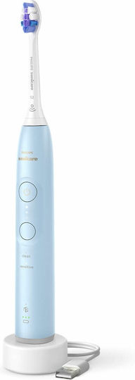Philips Electric Toothbrush with Pressure Sensor and Travel Case HX7406/02 Light Blue
