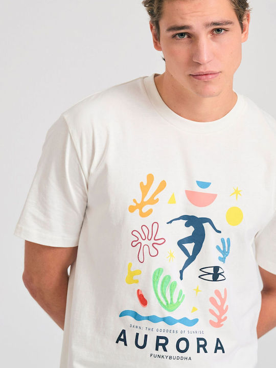 Tricou Multicolour, White