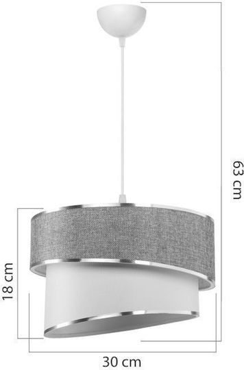 Pakketo Loopy Κρεμαστό Φωτιστικό Μωβ με Ντουί E27 30x30x18εκ.