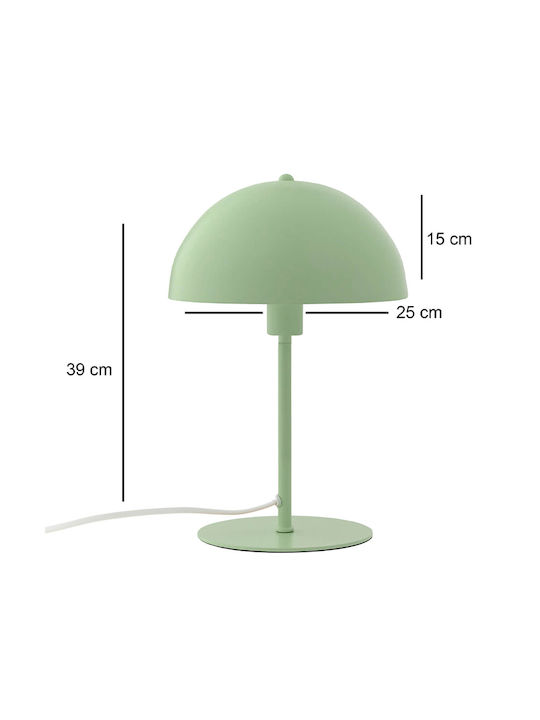 Megapap Favori Metal Table Lamp for Socket E27 with Green Shade and Base