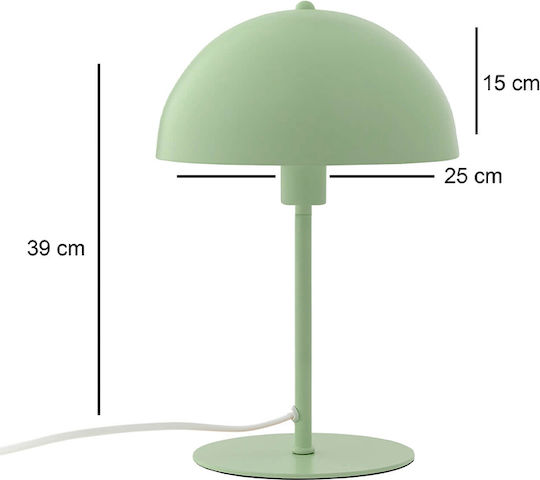 Megapap Favori Metal Table Lamp for Socket E27 with Green Shade and Base
