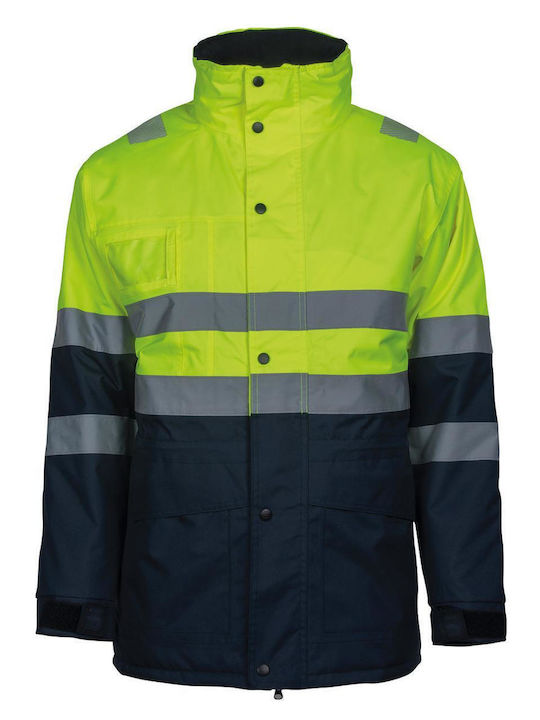 STOP Work Jacket Reflective Cold with Hood Red