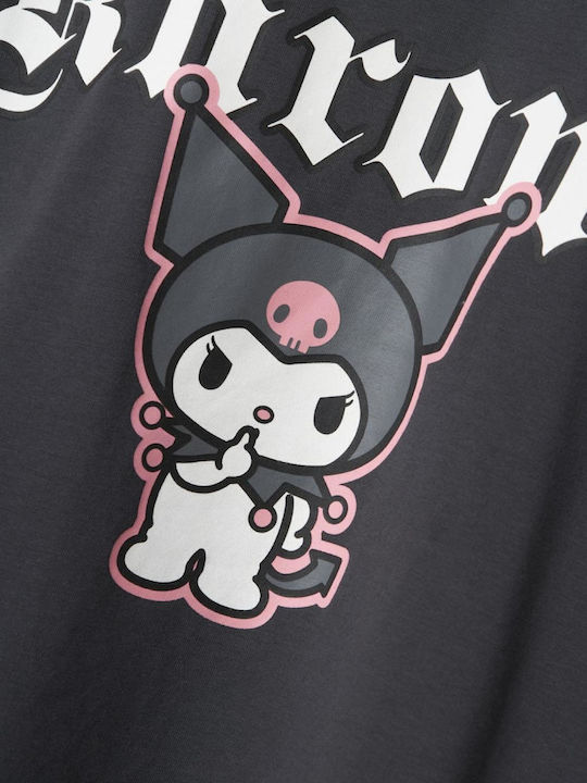 Kids' Shirt Short Sleeve Gray Kuromi