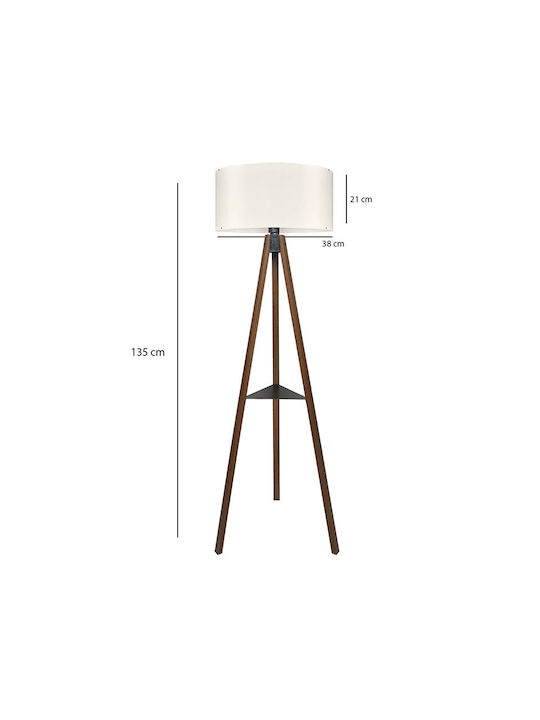 Megapap Thomas Φωτιστικό Δαπέδου Υ135xΜ38εκ. με Ντουί για Λαμπτήρα E27 Μπεζ