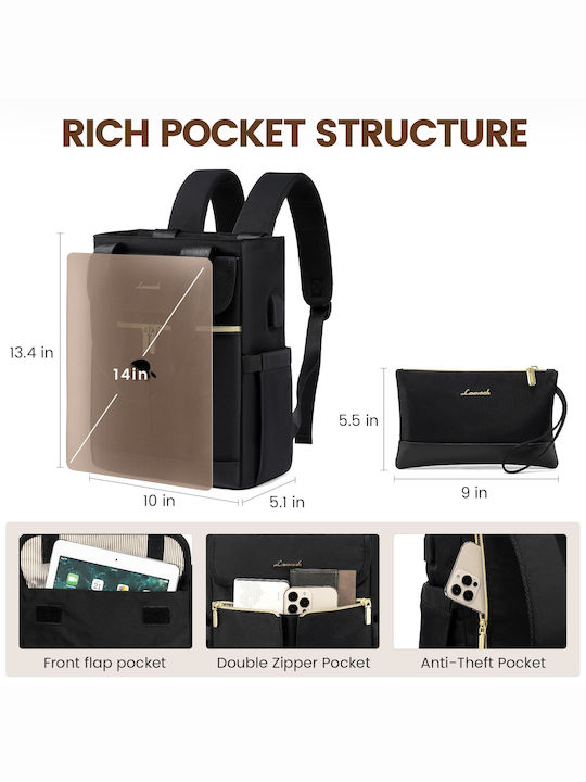 Lovevook Geantă Rucsacuri pentru laptop 14" în culoarea Negru MB2031