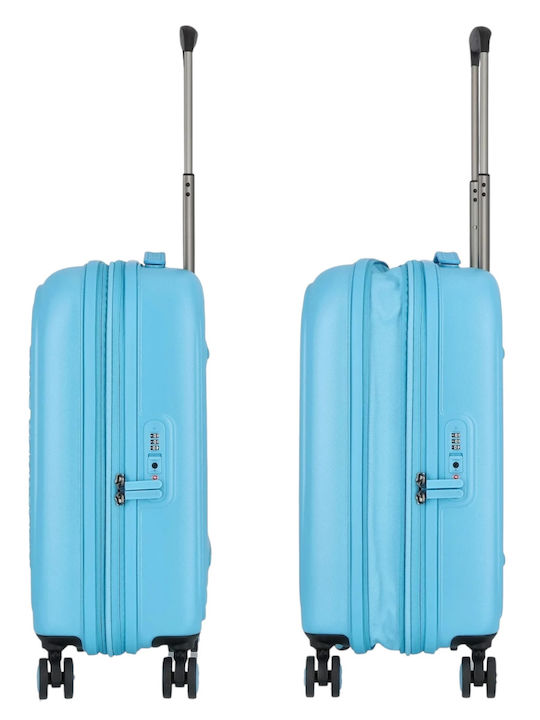 Mandarina Duck Logoduck+ Valiză De Călătorie De Cabină Tough Albastră Deschisă Cu 4 Roți Înălțime 55 Cm