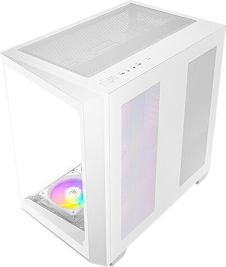 Antec C5 Gaming Midi Tower Κουτί Υπολογιστή με Πλαϊνό Παράθυρο και RGB Φωτισμό Λευκό