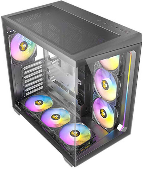 Antec C5 Gaming Midi Tower Computer Case with Side Window and RGB Lighting Black