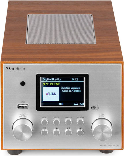 Audizio Vieste Επιτραπέζιο Ραδιόφωνο Ρεύματος DAB+ με Bluetooth και USB Silver