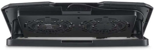 HAMA Tilting Quiet 2 Cooling Pad για Laptop έως 15.6" με 2 Ανεμιστήρες Ασημί