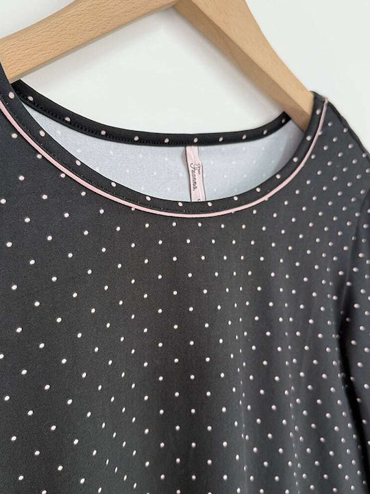 Fuanna Winter Women's Pyjama Set Black