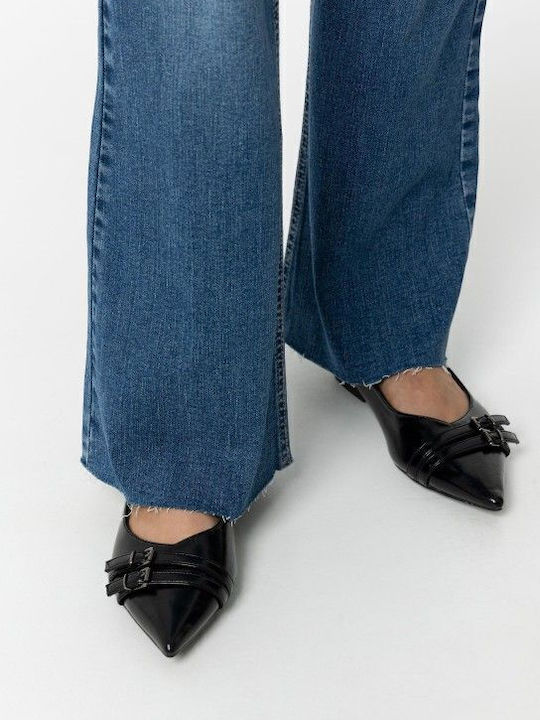 Ψηλόμεσο Γυναικείο Jean Παντελόνι σε Bootcut Εφαρμογή Blue