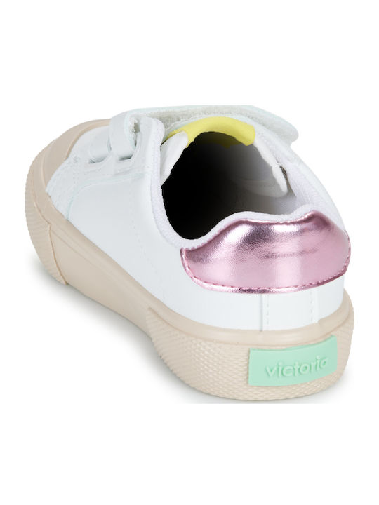 Kinder Sneakers mit Klettverschluss Weiß