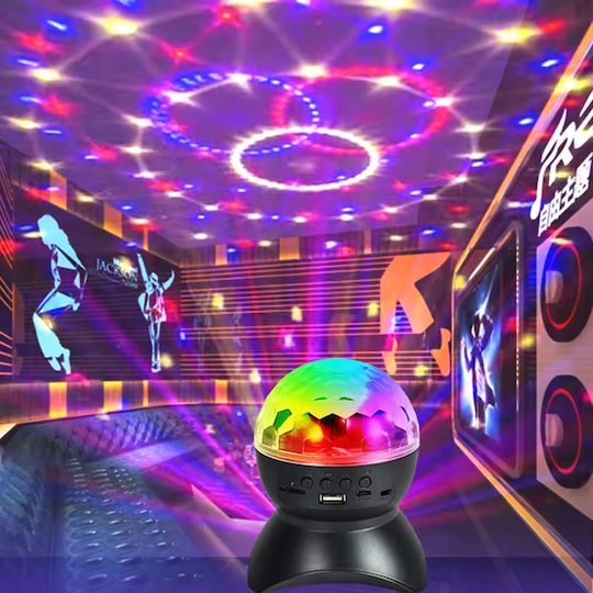 Globe Disco Crystal Magic Ball Rgb Led Bluetooth Speaker Music Rotating Light Effects