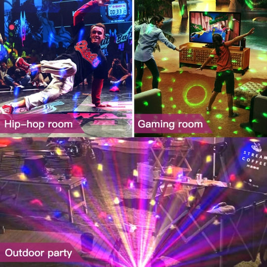 Globe Disco Crystal Magic Ball Rgb Led Bluetooth Speaker Music Rotating Light Effects