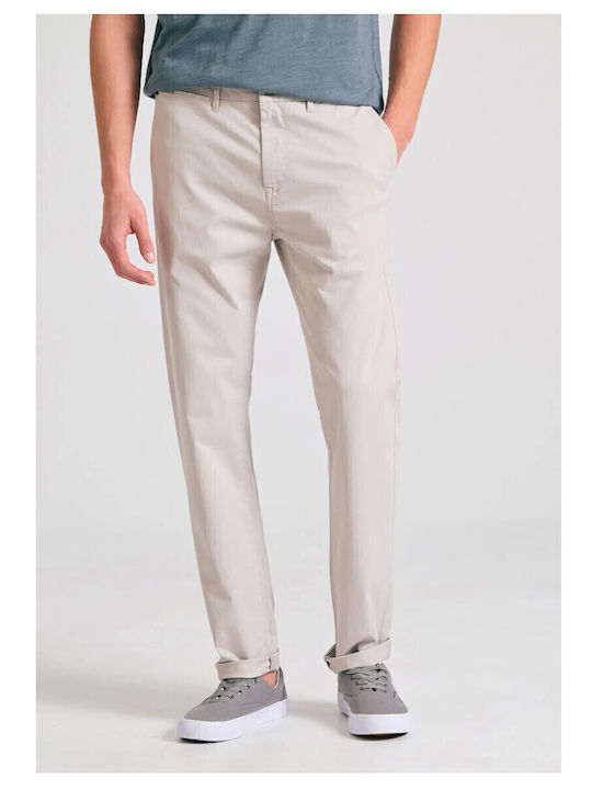 Trousers Chino Elastic in Regular Fit Grey Pagou