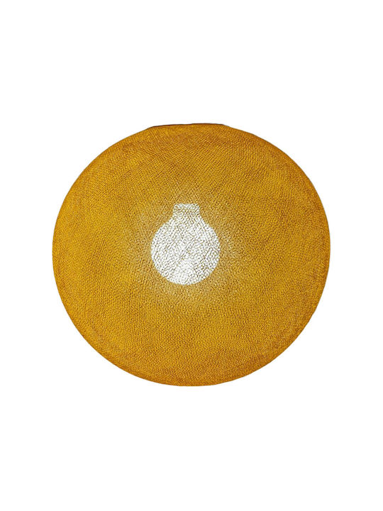 La Case de Cousin Paul Kids Single Ceiling Light E27 Globe Yellow 250W 38cm