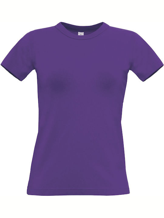 B&C Exact 190 Women Γυναικείο Διαφημιστικό T-shirt Κοντομάνικο Purple