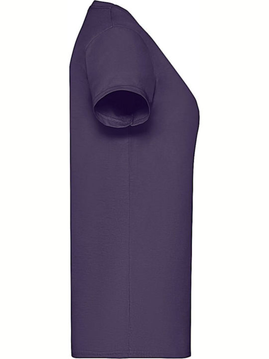 Fruit of the Loom Women's Short Sleeve Promotional T-Shirt Purple