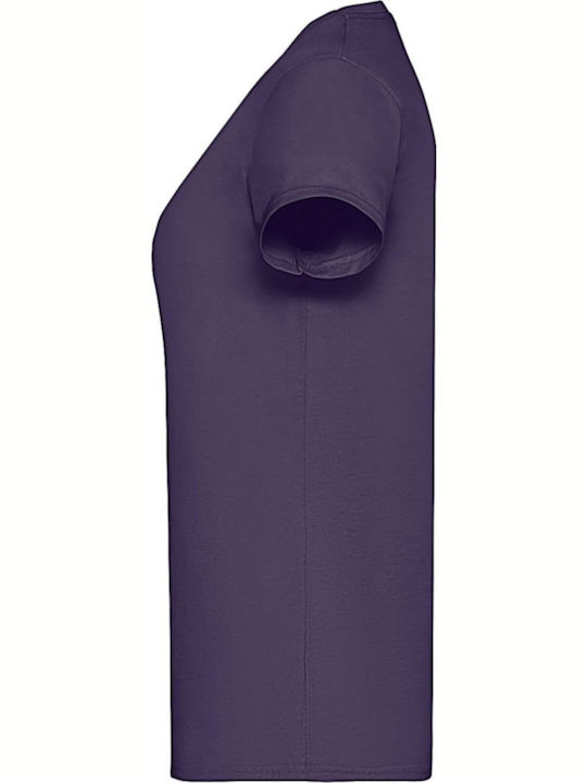 Fruit of the Loom Women's Short Sleeve Promotional T-Shirt Purple