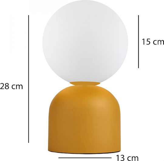 Megapap Albus Lustră Decorativă cu Soclu pentru Bec E14 Galben